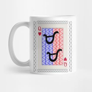 Tribal Art Playing cards Queen / Baybayin word Mama (Mother) Mug